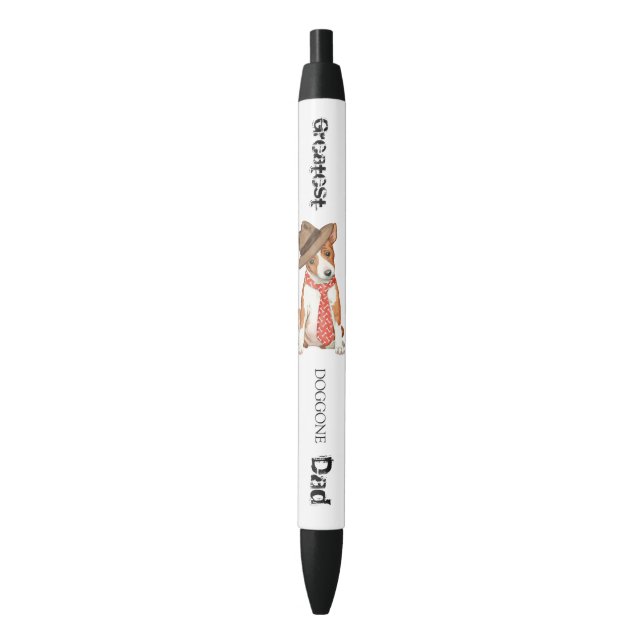 Basenji Dad Black Ink Pen (Front Vertical)