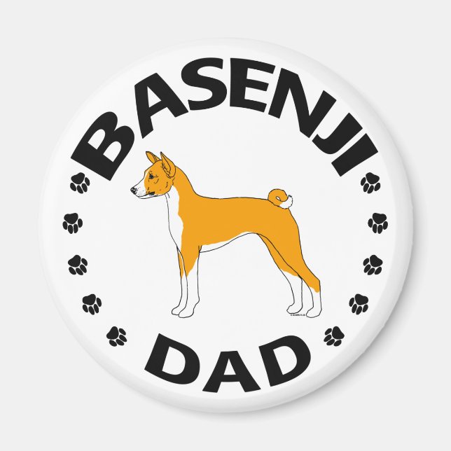 Basenji Dad Magnet (Front)