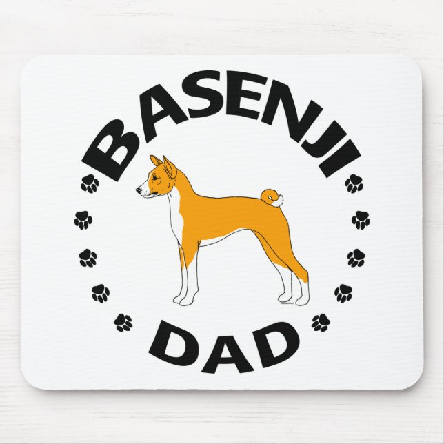 Basenji Dad Mouse Mat (Front)