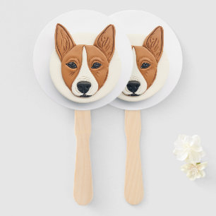 Basenji Dog 3D Inspired Hand Fan