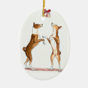 Basenji Dog Art Ornament