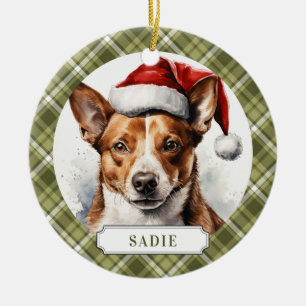 Basenji Dog Ceramic Circle Ornament