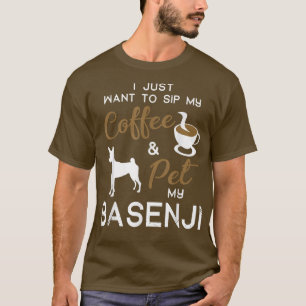 Basenji Dog Coffee lover owner Christmas Birthday T-Shirt