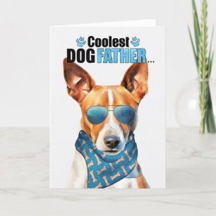 Basenji Dog Coolest Dad Ever Father's Day Holiday Card