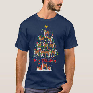 Basenji Dog Lover Matching Santa Basenji Christmas T-Shirt
