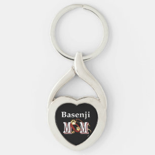 Basenji Dog MOM Key Ring