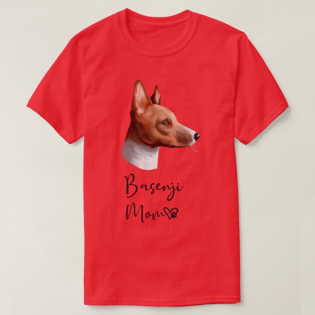 Basenji Dog Mum Cute Puppy Dog Owner T-Shirt (Design Front)