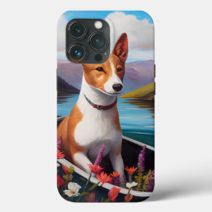 Basenji Dog on a Paddle: A Scenic Adventure iPhone 13 Pro Case
