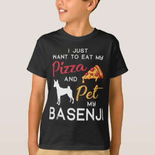 Basenji Dog Pizza lover owner Christmas Birthday G T-Shirt