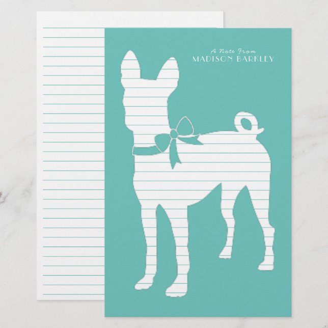 Basenji Dog Puppy Stationery (Front/Back)