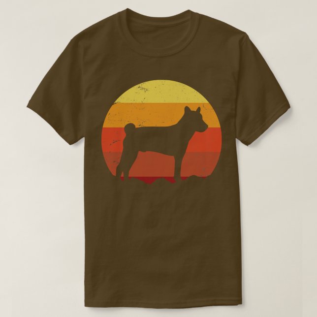 Basenji Dog Retro 1 T-Shirt (Design Front)