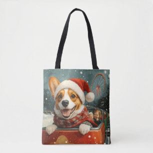 Basenji Dog Roller Coaster Christmas Tote Bag