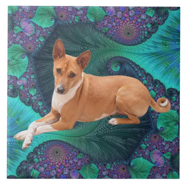 Basenji Dog  Tile (Front)