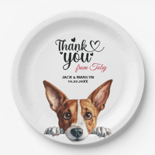 Basenji Dog Wedding Reception Paper Plate