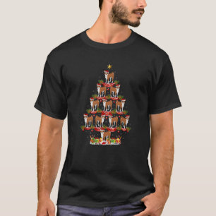 Basenji Dog Xmas Tree Lighting Basenji Christmas T T-Shirt
