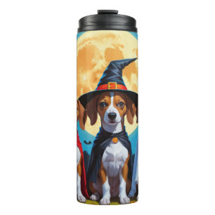 Basenji Dogs Pumpkin Halloween Funny Thermal Tumbler