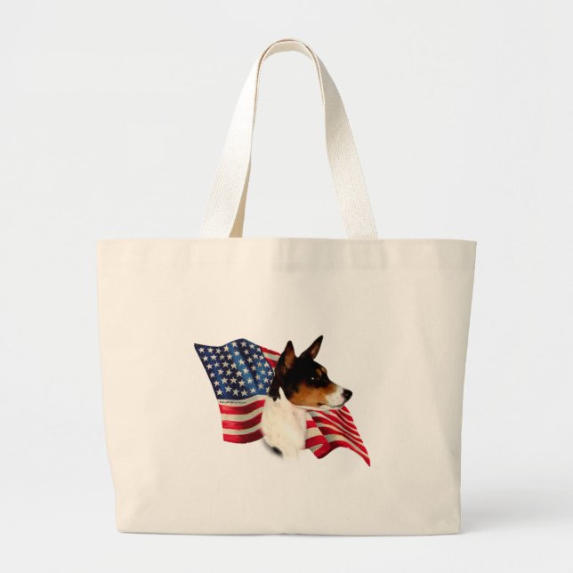 Basenji Flag Large Tote Bag (Front)
