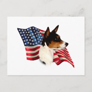 Basenji Flag Postcard