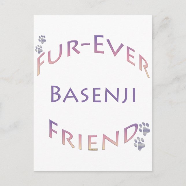 Basenji Furever Postcard (Front)