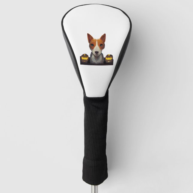 Basenji Halloween - Halloween Basenji Golf Head Cover (Front)