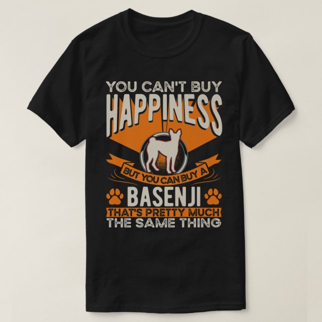 Basenji Happiness Congo Terrier Basenji Premium  T-Shirt (Design Front)