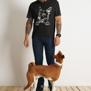 Basenji Hound Sketched Head  T-Shirt