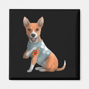 Basenji I Love Mum Tattoo Dog Shirt Funny Mothers Magnet