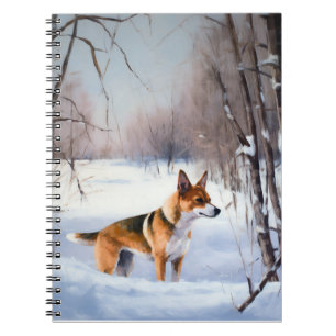 Basenji Let It Snow Christmas Notebook