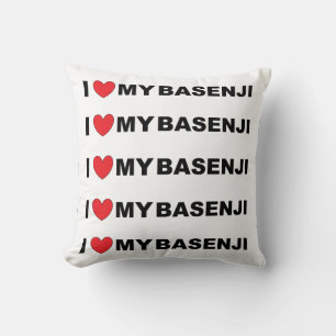 basenji love cushion