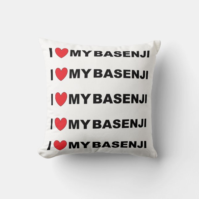 basenji love cushion (Front)