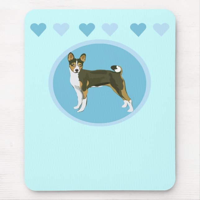 Basenji Mouse Mat (Front)
