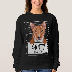 Basenji Mugshot Guilty Dog Sweatshirt