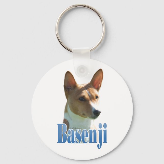 Basenji Name Key Ring (Front)
