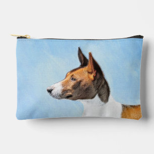 Basenji Painting Chestnut Red Brindle Cute Dog Art Accessory Pouch