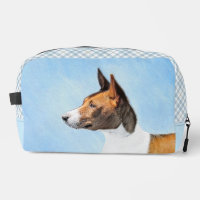 Basenji Painting Chestnut Red Brindle Cute Dog Art
