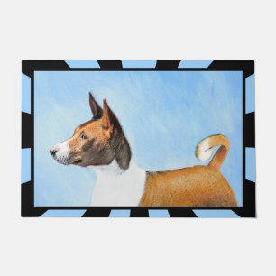 Basenji Painting - Cute Original Art Doormat