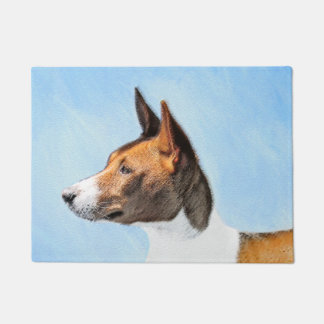 Basenji Painting - Cute Original Art Doormat