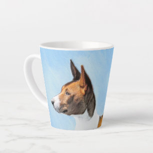 Basenji Painting - Cute Original Art Latte Mug