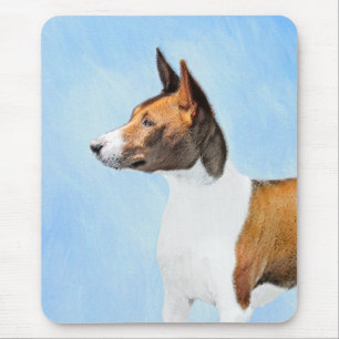 Basenji Painting - Cute Original Art Mouse Mat