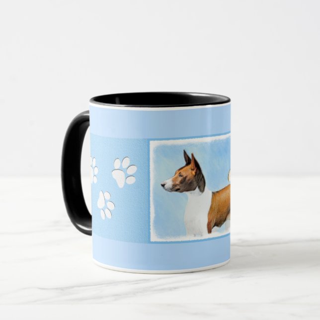 Basenji Painting - Cute Original Art Mug (Front Left)