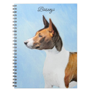 Basenji Painting - Cute Original Art Notebook