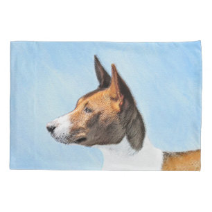 Basenji Painting - Cute Original Art Pillowcase