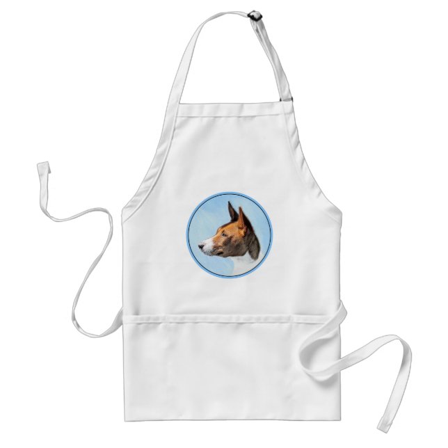 Basenji Painting - Cute Original Art Standard Apron (Front)