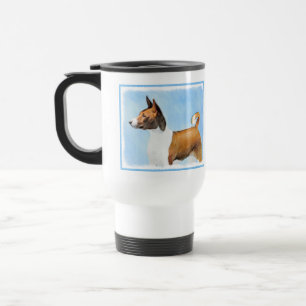Basenji Painting - Cute Original Art Travel Mug