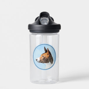Basenji Painting - Cute Original Art Water Bottle