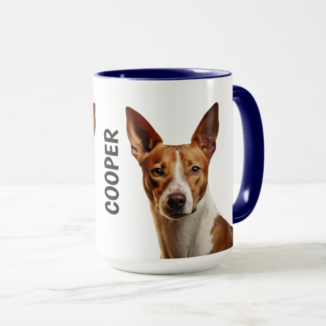 Basenji Personalised  Mug (Front Right)