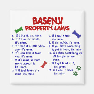 BASENJI Property Laws 2 Magnet