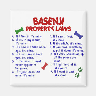 BASENJI Property Laws 2 Magnet