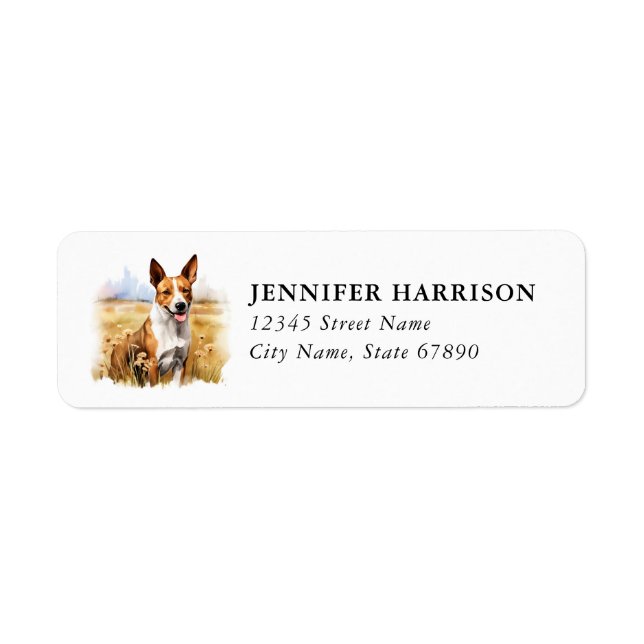 Basenji Return Address Label (Front)