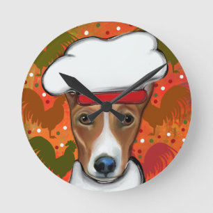 BASENJI ROUND CLOCK